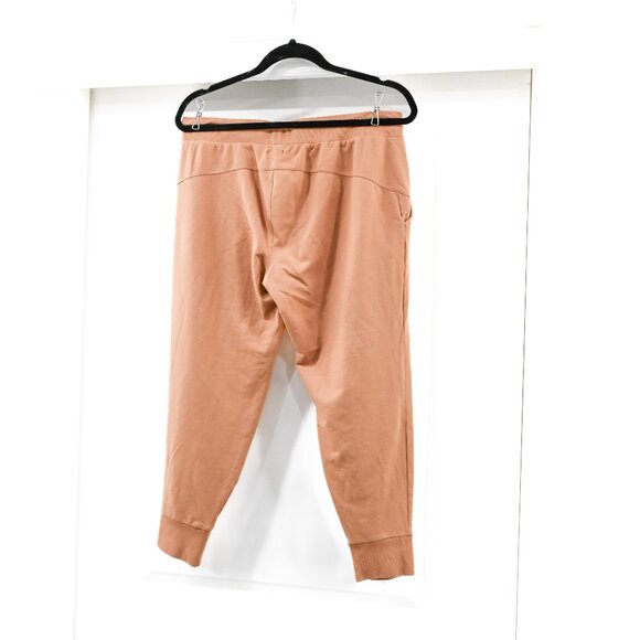 Cuyana Large Tan Terry Pima Cotton Joggers Cropped - Picture 4 of 7